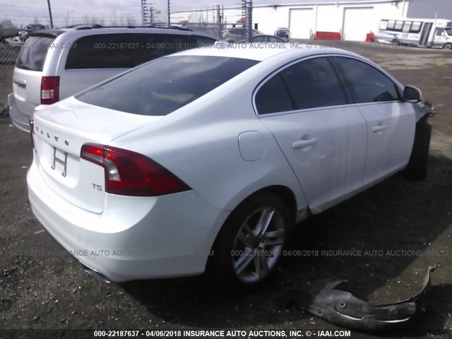 YV1612FS2E2293790 - 2014 VOLVO S60 T5 WHITE photo 4