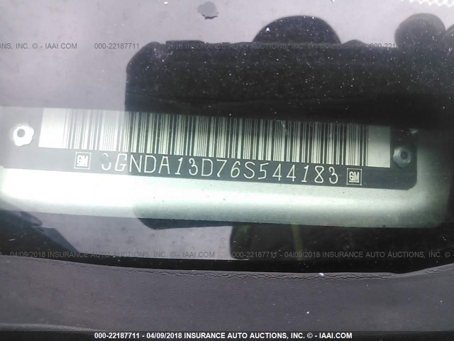 3GNDA13D76S544183 - 2006 CHEVROLET HHR LS SILVER photo 9