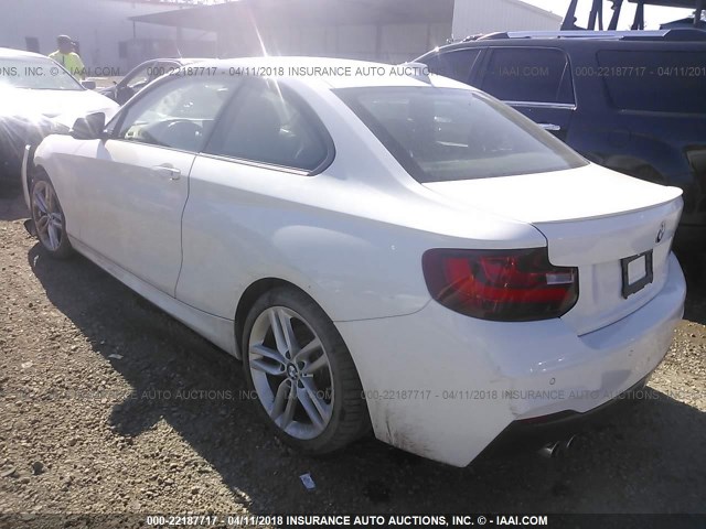 WBA1F9C52GV544654 - 2016 BMW 228 I/SULEV WHITE photo 3