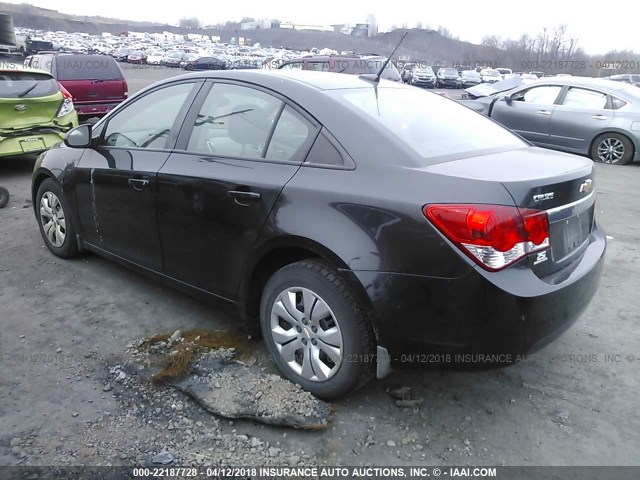 1G1PA5SG4D7322407 - 2013 CHEVROLET CRUZE LS أسود صورة 3