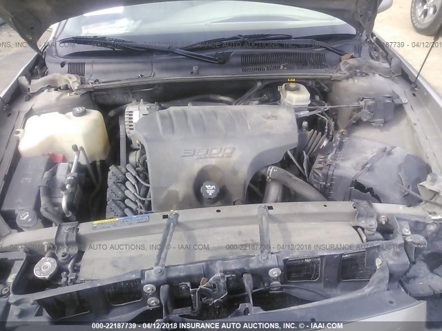 1G4HP52K134104029 - 2003 BUICK LESABRE CUSTOM SILVER photo 10