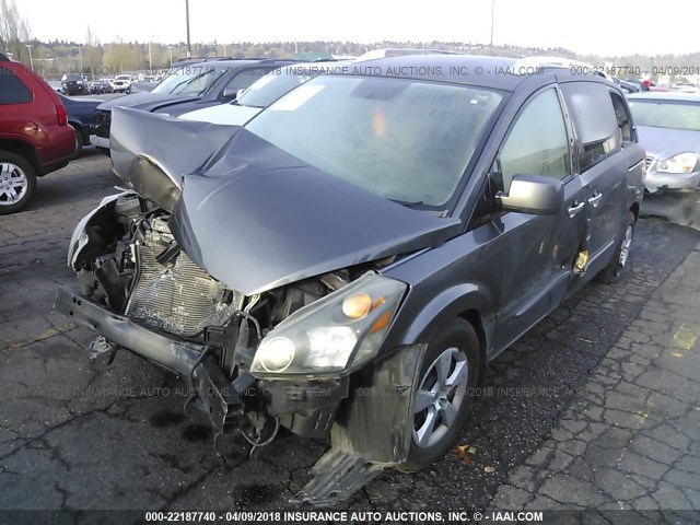 5N1BV28U49N101518 - 2009 NISSAN QUEST S/SE/SL GRAY photo 2