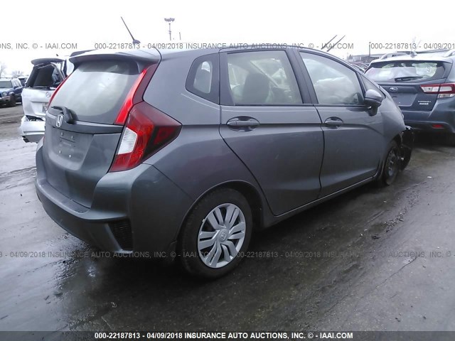 JHMGK5H5XHS021295 - 2017 HONDA FIT LX GRAY photo 4