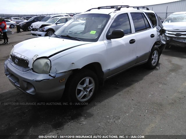 KM8SB73D62U143956 - 2002 HYUNDAI SANTA FE WHITE photo 2