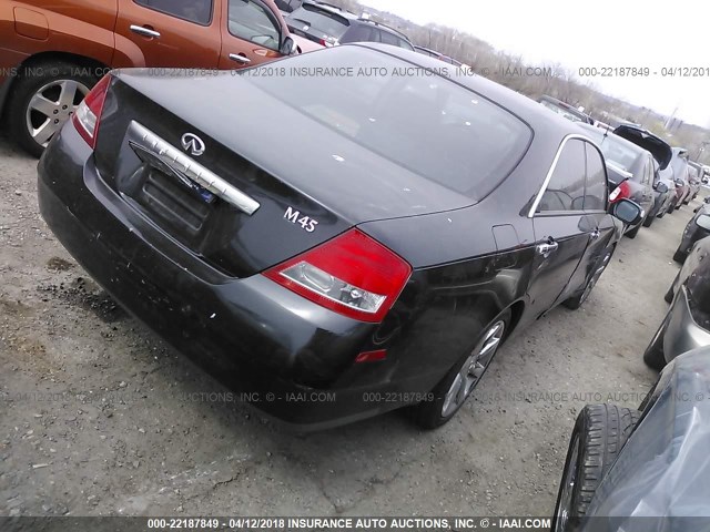 JNKAY41E23M000608 - 2003 INFINITI M45 BLACK photo 4