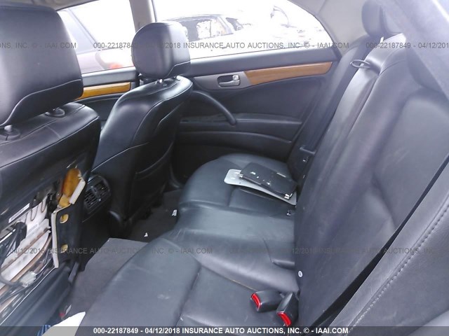 JNKAY41E23M000608 - 2003 INFINITI M45 BLACK photo 8