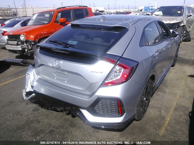 SHHFK7H42HU420259 - 2017 HONDA CIVIC SPORT GRAY photo 4