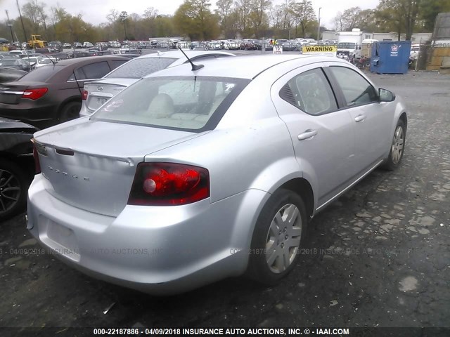 1B3BD4FB1BN562560 - 2011 DODGE AVENGER EXPRESS 银色 照片 4