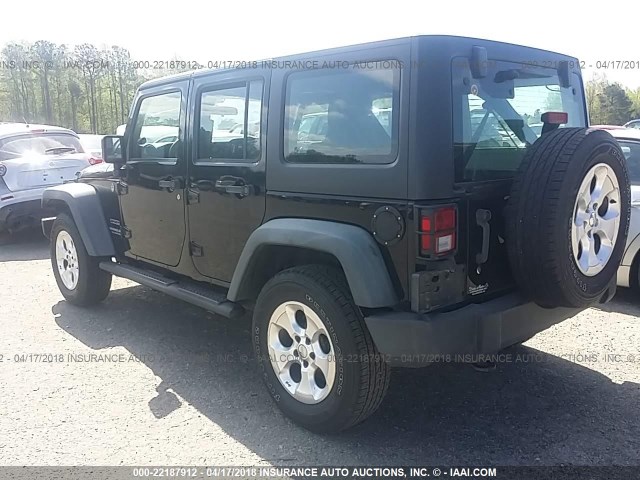 1J4BA3H16BL579298 - 2011 JEEP WRANGLER UNLIMITE SPORT BLACK photo 3