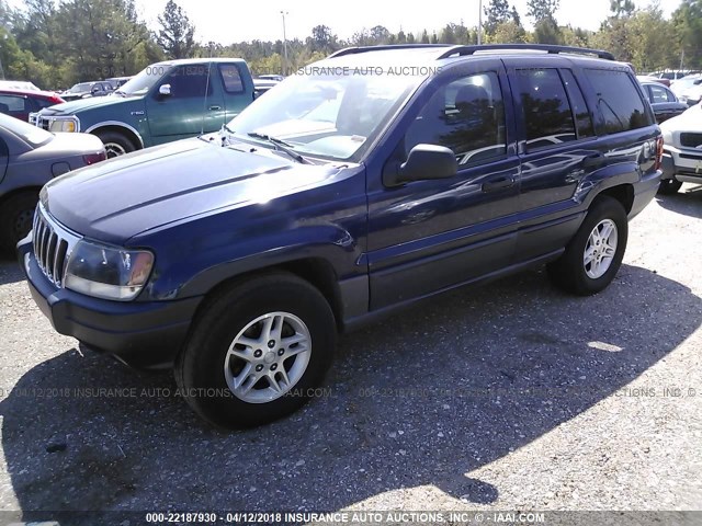 1J4GW48S24C287902 - 2004 JEEP GRAND CHEROKEE LAREDO/COLUMBIA/FREEDOM BLUE photo 2