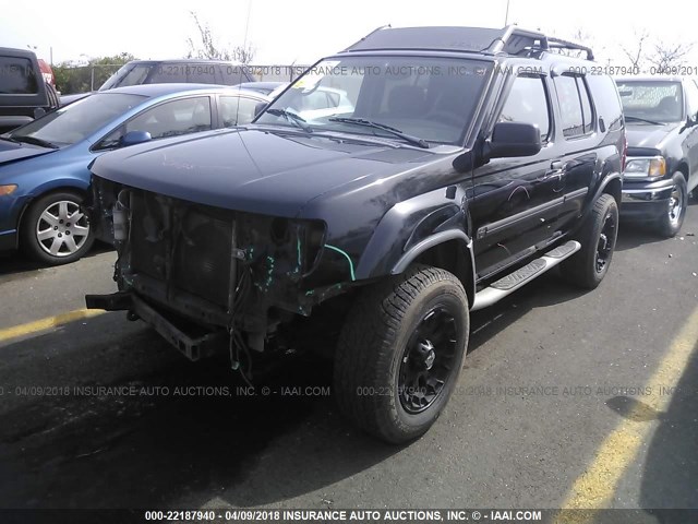 5N1ED28Y81C573398 - 2001 NISSAN XTERRA XE/SE BLACK photo 2