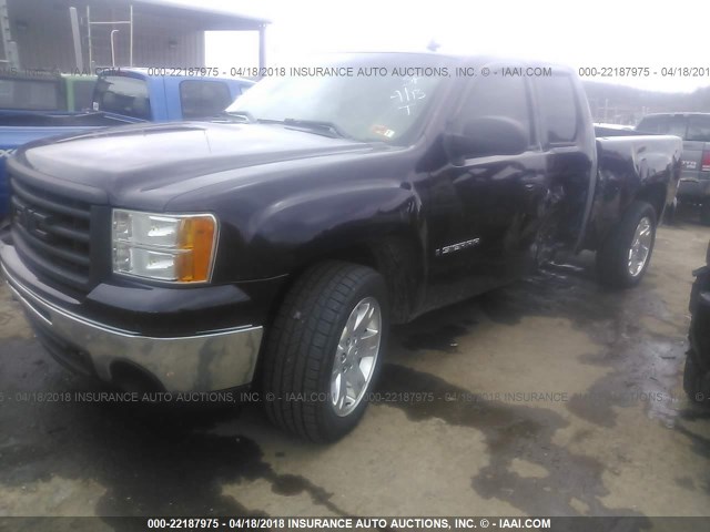 2GTEK29J091111592 - 2009 GMC SIERRA K1500 SLE BURGUNDY photo 2