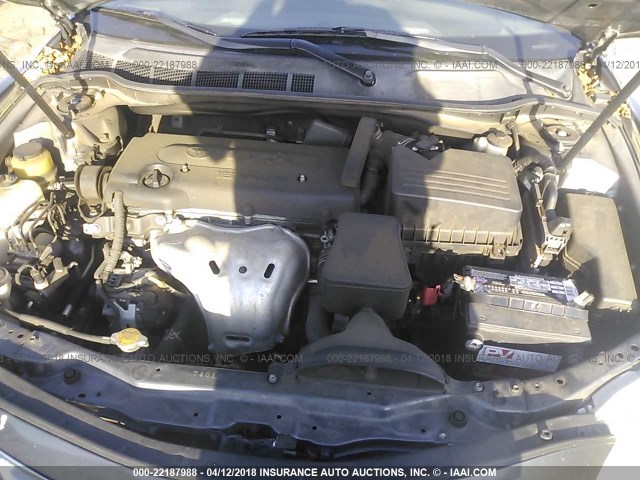 4T1BE46K99U890719 - 2009 TOYOTA CAMRY SE/LE/XLE GRAY photo 10