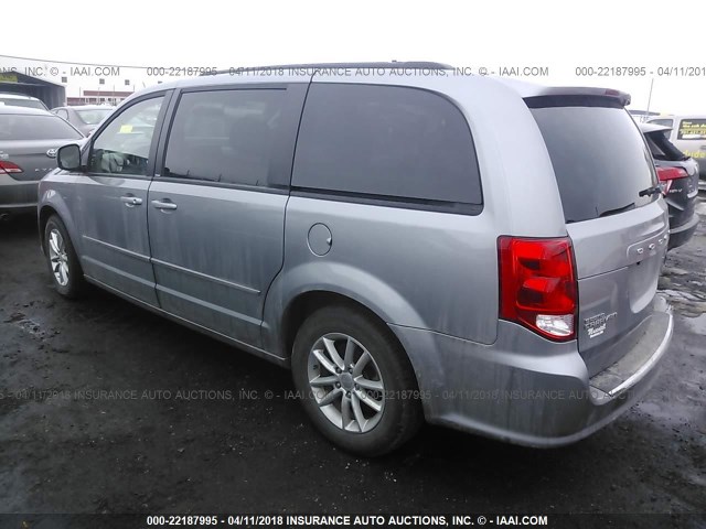 2C4RDGCG5ER127708 - 2014 DODGE GRAND CARAVAN SXT GRAY photo 3