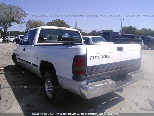 3B7HC12Y8WM265306 - 1998 DODGE RAM 1500 WHITE photo 3