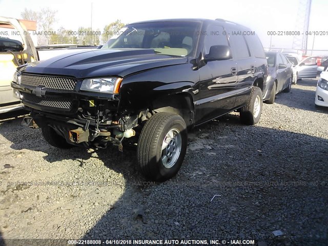 1GNEC13V73R252040 - 2003 CHEVROLET TAHOE C1500 BLACK photo 2