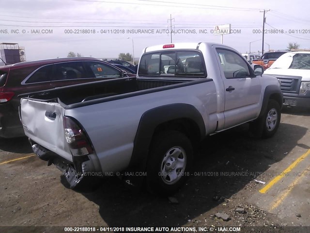 5TFPX4EN3BX005645 - 2011 TOYOTA TACOMA SILVER photo 4