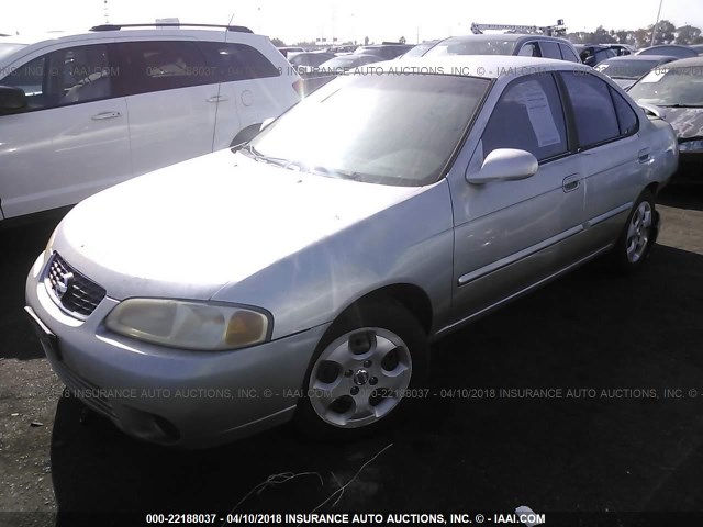 3N1CB51D63L703912 - 2003 NISSAN SENTRA XE/GXE SILVER photo 2