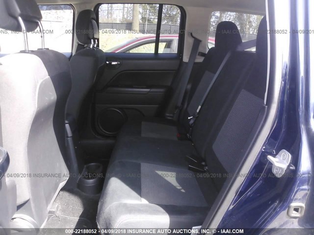 1C4NJRBBXCD672201 - 2012 JEEP PATRIOT SPORT Dark Blue photo 8