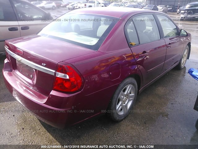 1G1ZT58F37F104275 - 2007 CHEVROLET MALIBU LT BURGUNDY photo 4