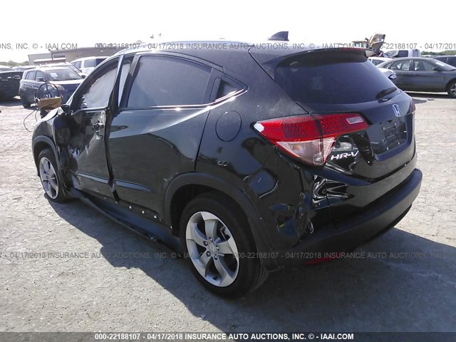 3CZRU5H72HM704942 - 2017 HONDA HR-V EXL BLACK photo 3