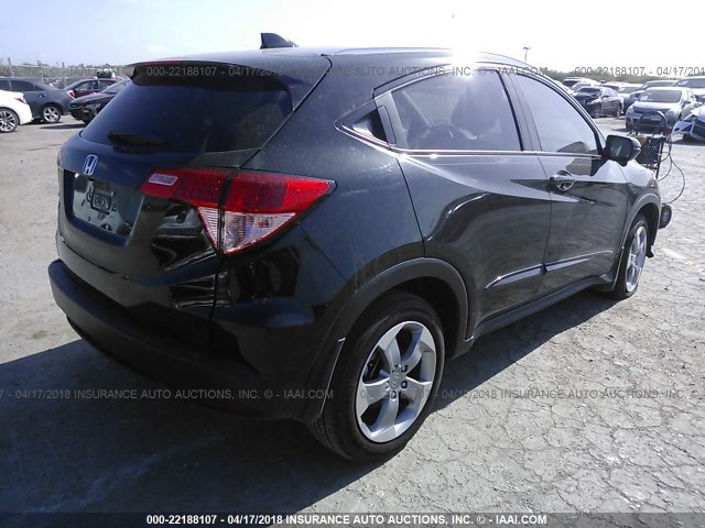 3CZRU5H72HM704942 - 2017 HONDA HR-V EXL BLACK photo 4