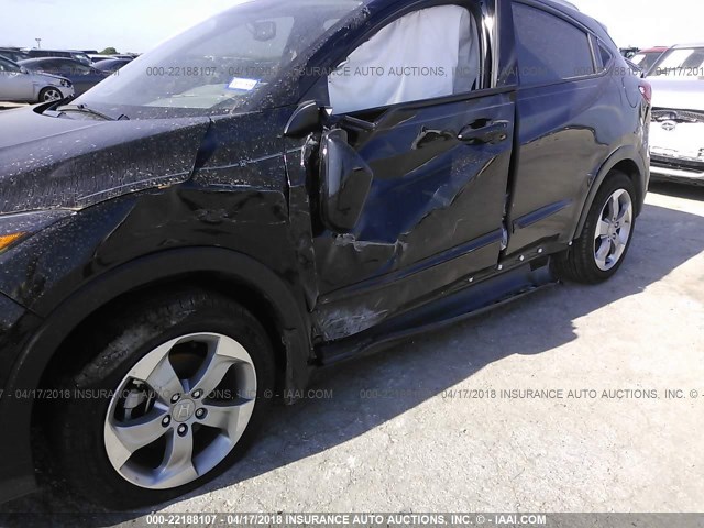 3CZRU5H72HM704942 - 2017 HONDA HR-V EXL BLACK photo 6