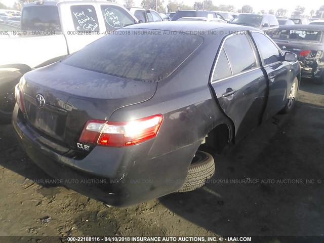 4T1BE46K07U136573 - 2007 TOYOTA CAMRY NEW GENERAT CE/LE/XLE/SE BLACK photo 4