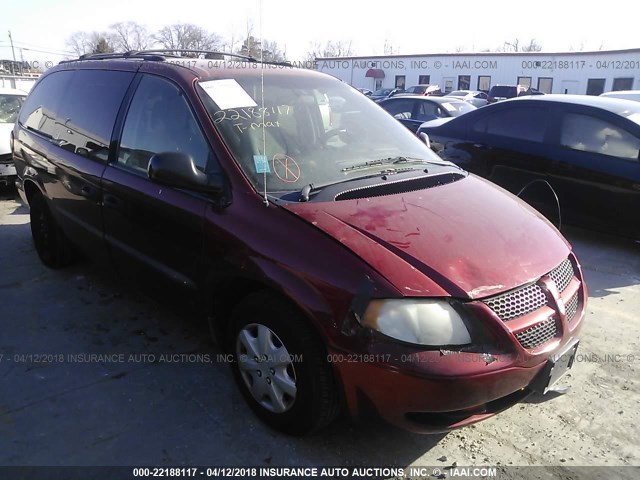 1D4GP24R54B554999 - 2004 DODGE GRAND CARAVAN SE MAROON photo 1