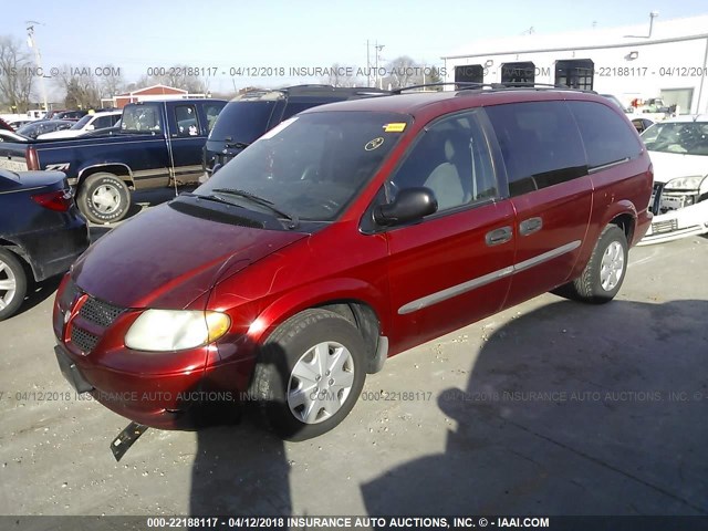 1D4GP24R54B554999 - 2004 DODGE GRAND CARAVAN SE MAROON photo 2