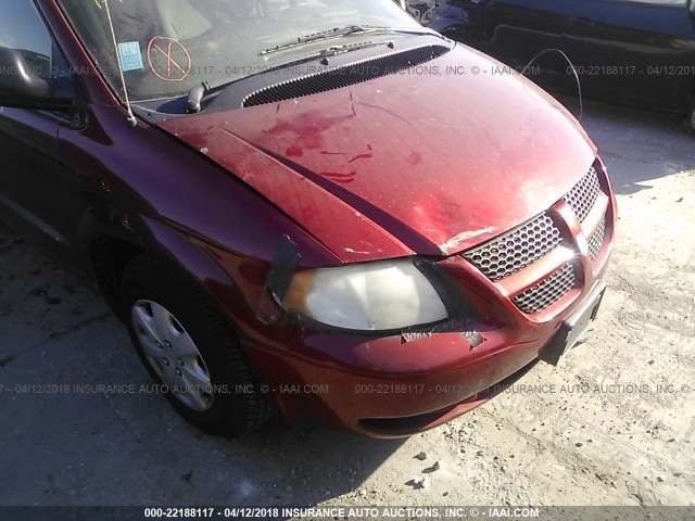 1D4GP24R54B554999 - 2004 DODGE GRAND CARAVAN SE MAROON photo 6