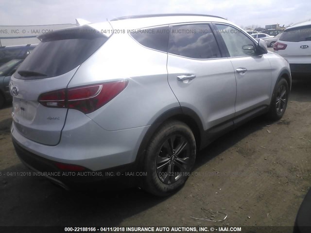 5XYZU3LBXDG015440 - 2013 HYUNDAI SANTA FE SPORT  SILVER photo 4