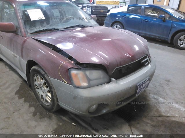 4S3BE896627208961 - 2002 SUBARU LEGACY OUTBACK 3.0 H6/3.0 H6 VDC MAROON photo 6