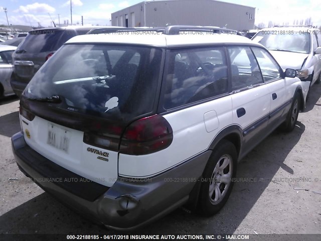 4S3BG6857X7653224 - 1999 SUBARU LEGACY OUTBACK/SSV/LIMITED/30TH WHITE photo 4