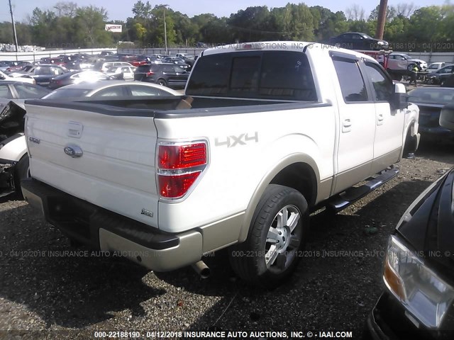 1FTFW1EV9AFA39834 - 2010 FORD F150 SUPERCREW WHITE photo 4