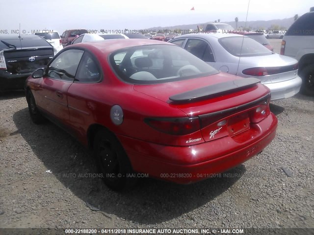 3FAKP113XXR147834 - 1999 FORD ESCORT ZX2/COOL/HOT RED photo 3