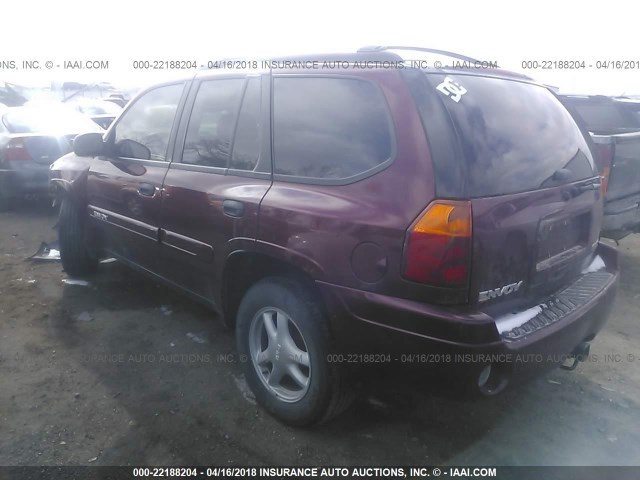 1GKDT13S752112113 - 2005 GMC ENVOY MAROON photo 3