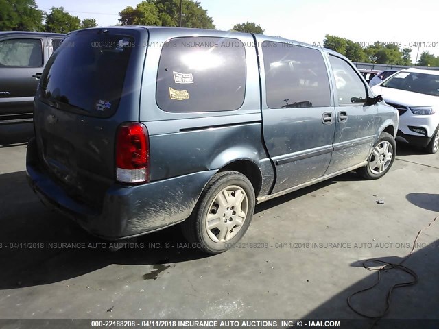 1GNDV23L66D173082 - 2006 CHEVROLET UPLANDER LS BLUE photo 4