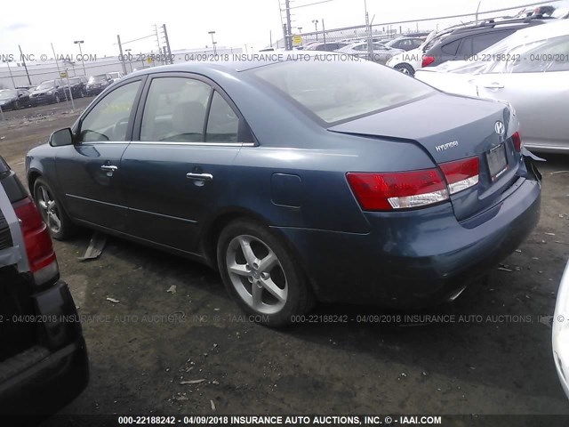 5NPEU46F96H076390 - 2006 HYUNDAI SONATA GLS/LX BLUE photo 3