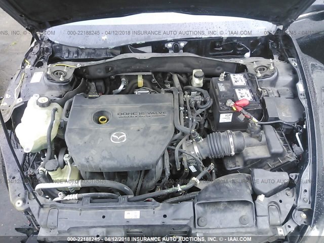 1YVHZ8BH6A5M25733 - 2010 MAZDA 6 I BLACK photo 10