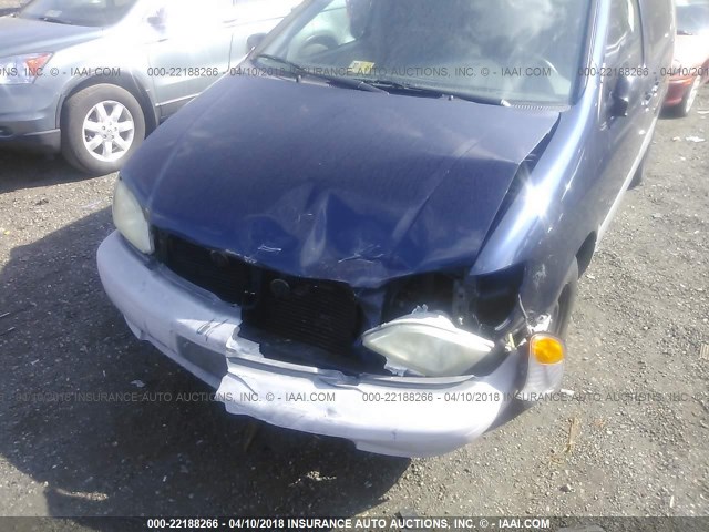 4T3ZF13C01U392766 - 2001 TOYOTA SIENNA LE/XLE BLUE photo 6