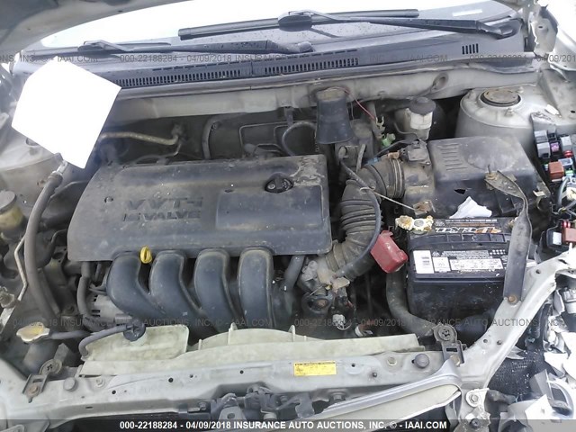 2T1BR32E34C305657 - 2004 TOYOTA COROLLA CE/LE/S SILVER photo 10