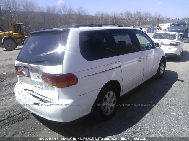 5FNRL18984B090495 - 2004 HONDA ODYSSEY EXL WHITE photo 4