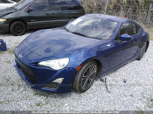 JF1ZNAA12D1703854 - 2013 TOYOTA SCION FR-S ლურჯი ფოტო 2