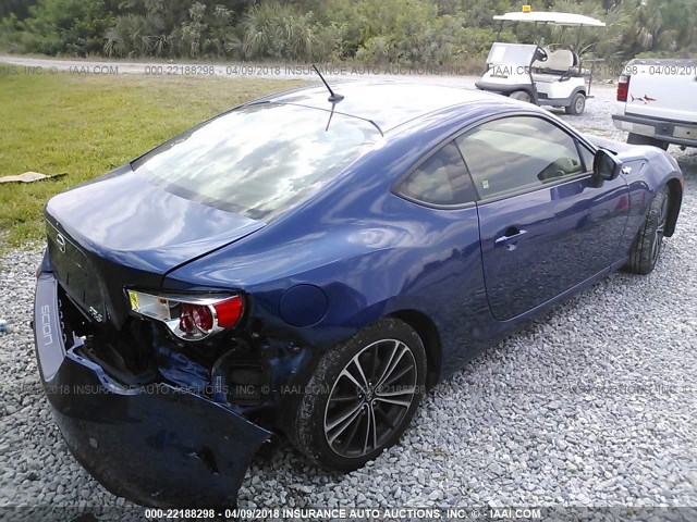 JF1ZNAA12D1703854 - 2013 TOYOTA SCION FR-S ლურჯი ფოტო 4