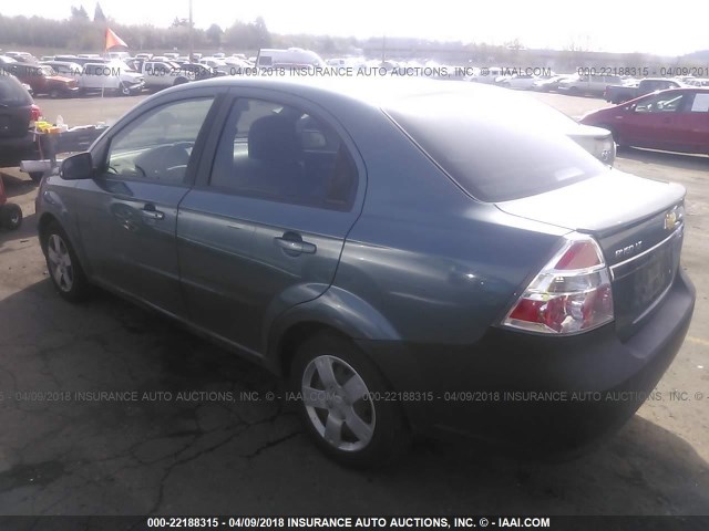 KL1TD5DE1BB147947 - 2011 CHEVROLET AVEO LS/LT 青绿色 照片 3