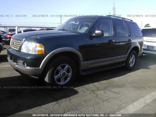 1FMZU64E62UA18496 - 2002 FORD EXPLORER EDDIE BAUER GREEN photo 2