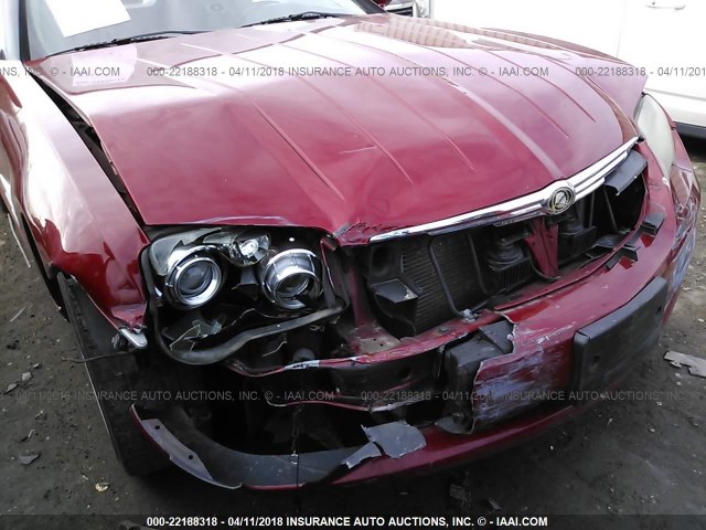 1C3LN55L07X071090 - 2007 CHRYSLER CROSSFIRE RED photo 6