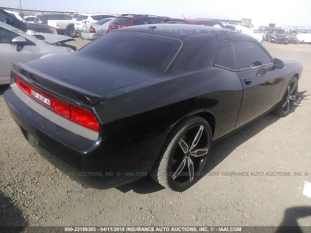 2C3CDYAG8DH615445 - 2013 DODGE CHALLENGER SXT BLACK photo 4