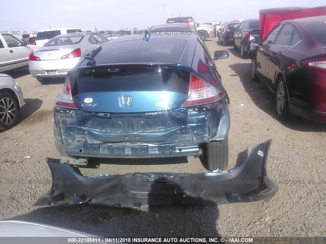 JHMZF1D60DS001331 - 2013 HONDA CR-Z EX BLUE photo 6